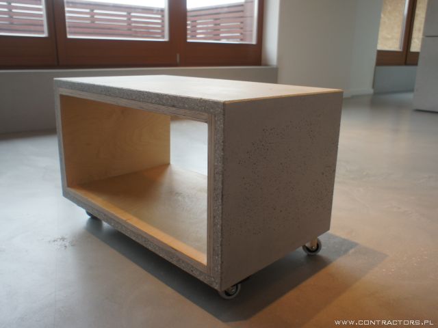 Stolik z betonu półka betonowa ławka z betonu