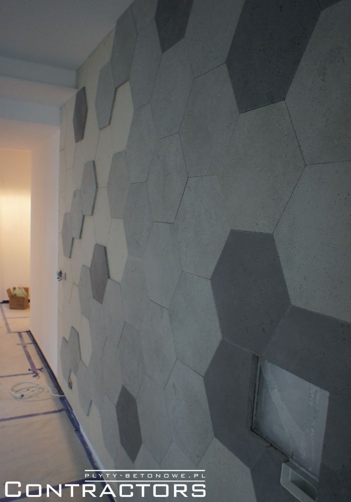 Płyty betonowe na ścianę i podłogę kszałt heksagonalny Kraków