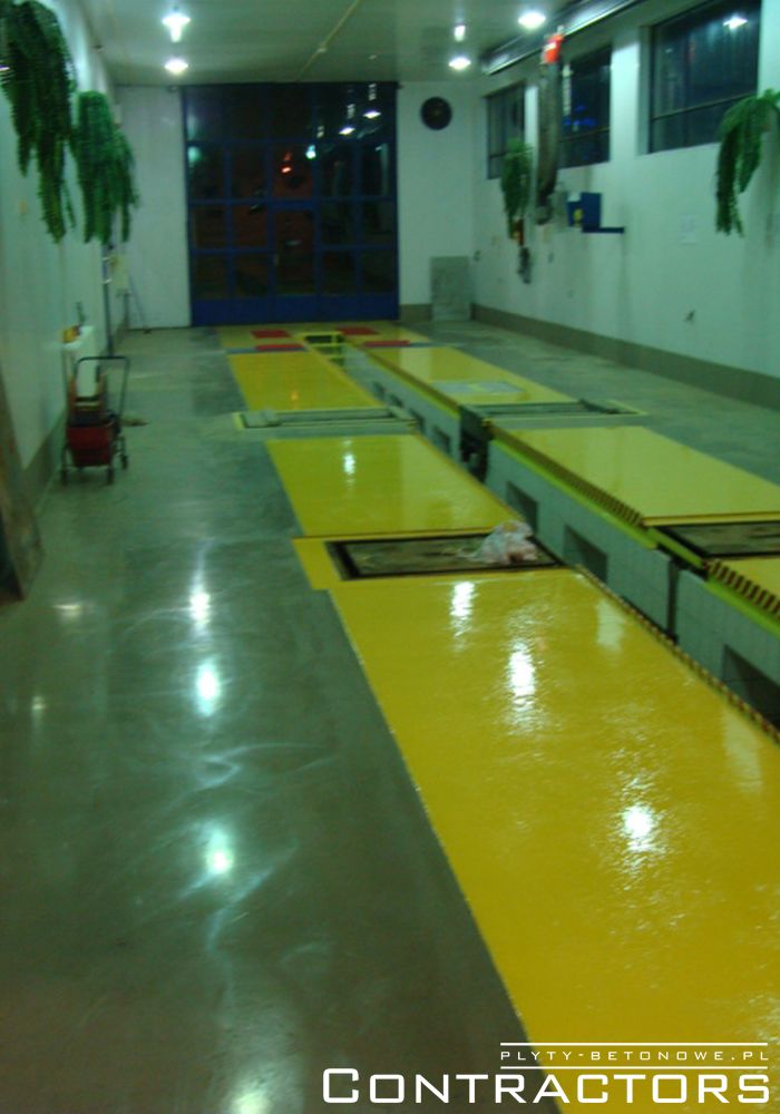 Przemysłowe posadzki betonowe dla stacji kontroli pojazdów