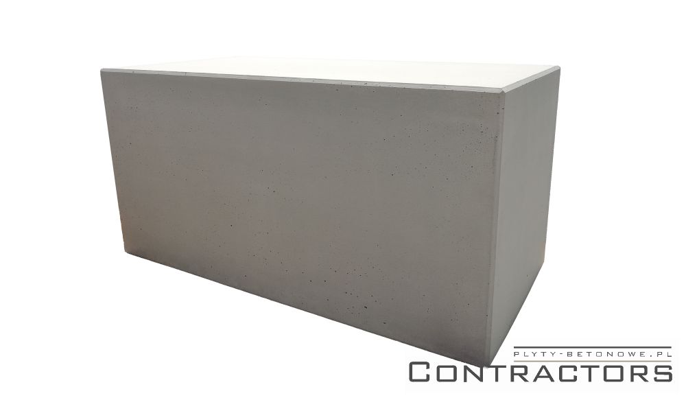 Siedzisko betonowe ławka 50x100 cm wysokość 40 cm kolor jasny szary