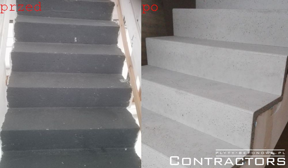 Prefabrykowany stopień L-kształtny z betonu