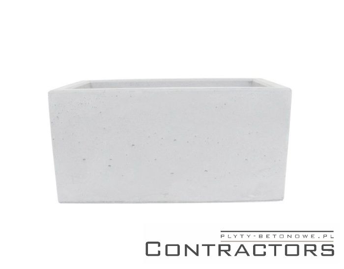 80x80cm wysokość 50cm donica betonowa beton bielony