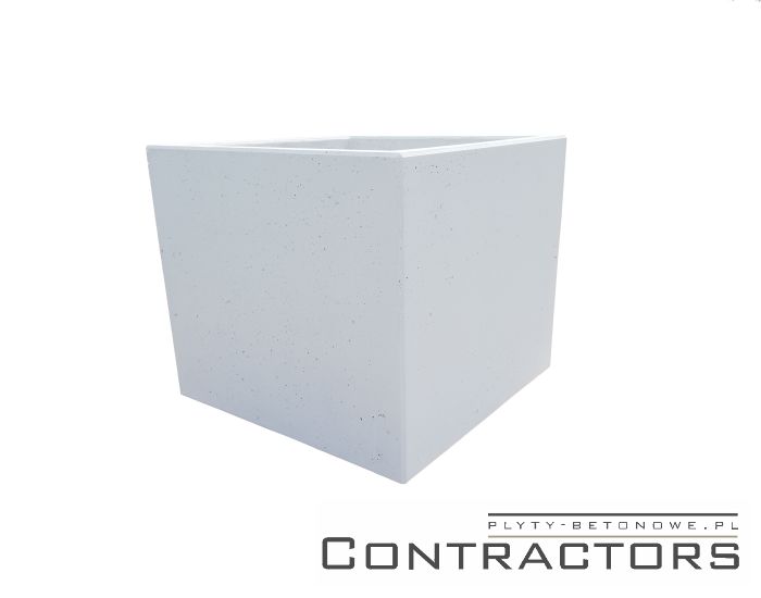 80x80cm wysokość 70cm donica betonowa beton bielony