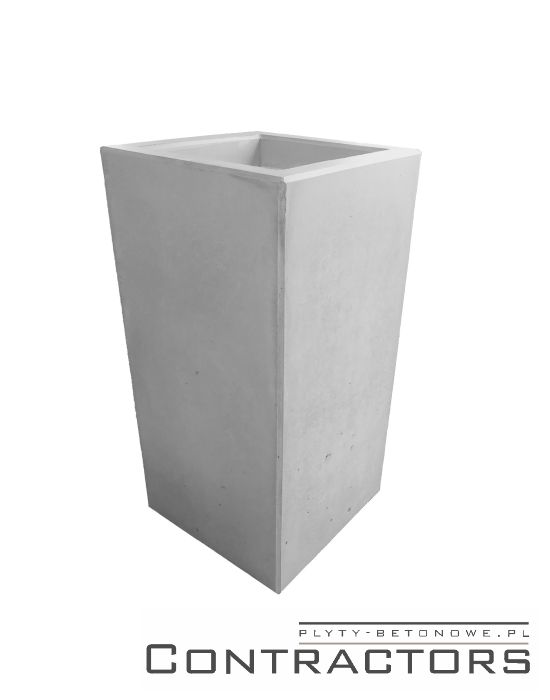d-5.5.8 donica z betonu architektonicznego 50x50cm wysokość 80cm
