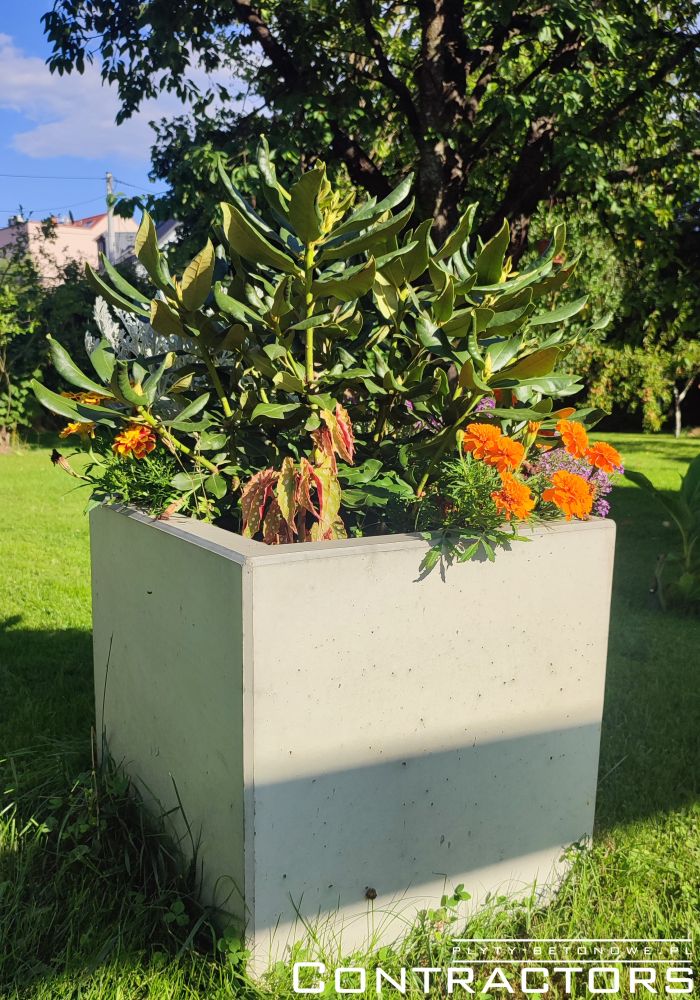 Concrete flower planters